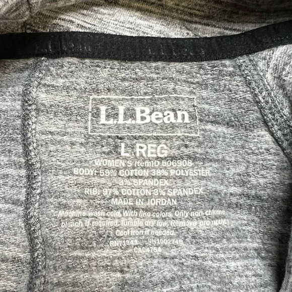 LL Bean Grey Sweater Size L - Picture 3 of 4